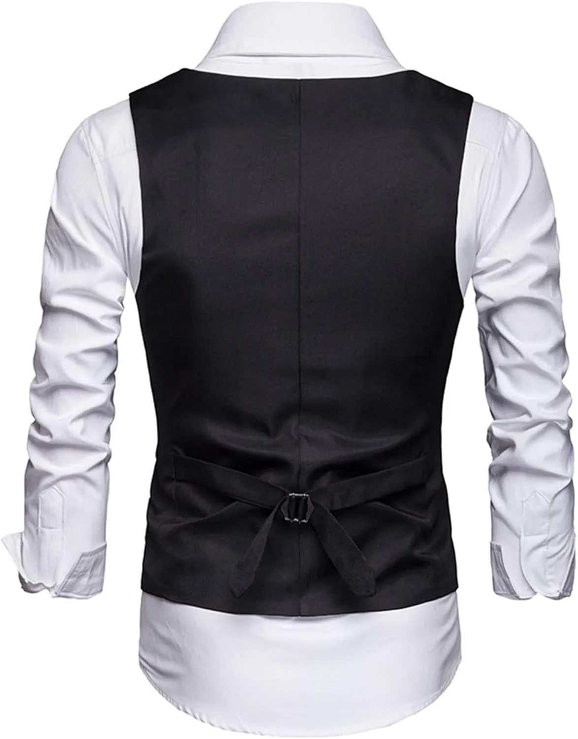 LCMTWX Travel Vest For Men 2024 Pocket Retro Color Vest Blouse With Button White Vest Black Jacket Vest Men Suit Jacket