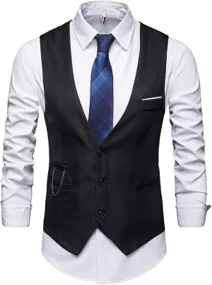 LCMTWX Travel Vest For Men 2024 Pocket Retro Color Vest Blouse With Button White Vest Black Jacket Vest Men Suit Jacket