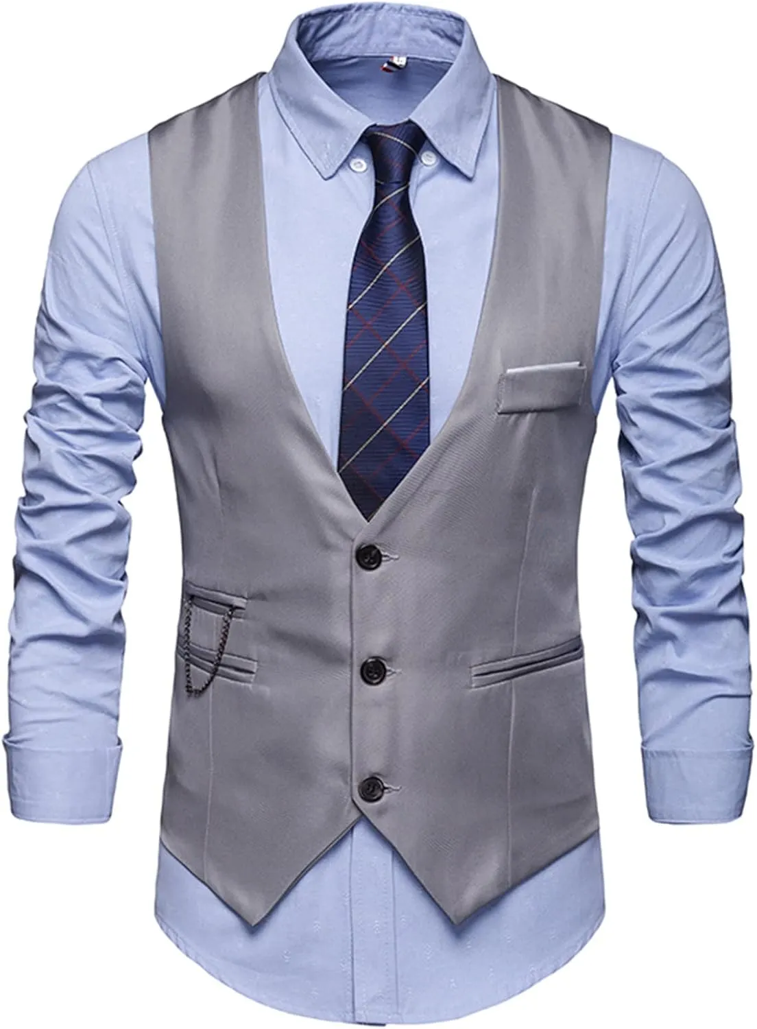 LCMTWX Travel Vest For Men 2024 Pocket Retro Color Vest Blouse With Button White Vest Black Jacket Vest Men Suit Jacket