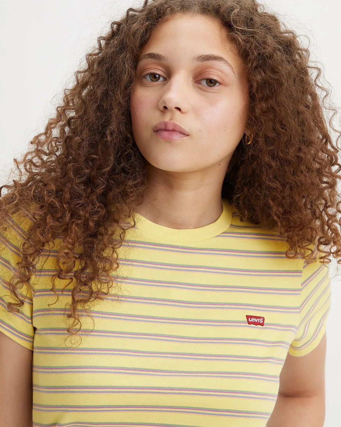 Levi's® Womens Perfect Tee - Cool Stripe Powdered Yellow