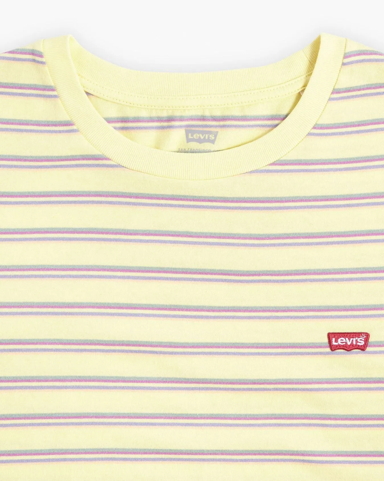 Levi's® Womens Perfect Tee - Cool Stripe Powdered Yellow