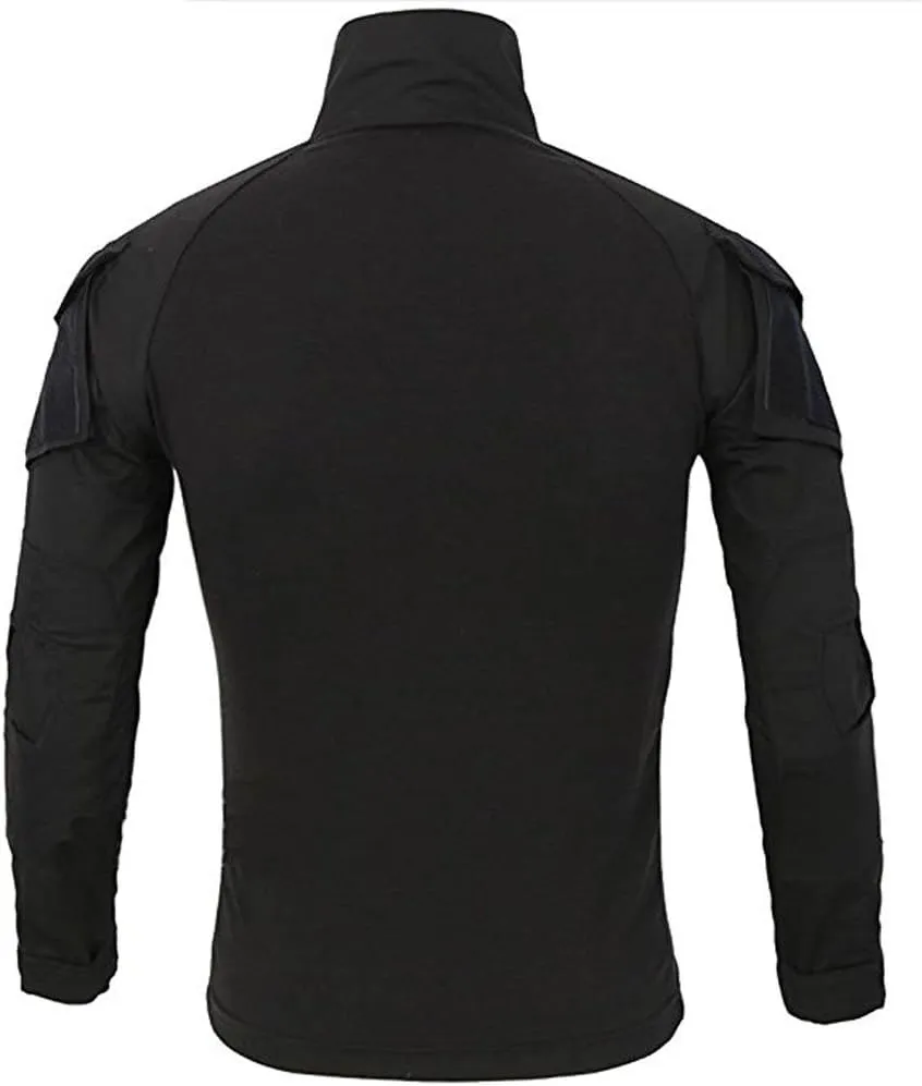 LiliChan Tactical Shirts for Men Long Sleeve Military Shirt Outdoor Shirt Tactical Combat Shirt with Zipper
