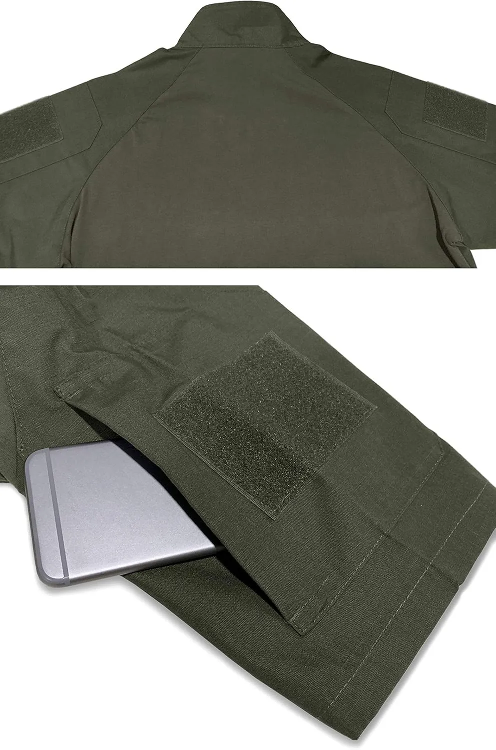 Lilychan Mens Tactical Short Sleeve Shirts Military Shirt Outdoor Shirt Tactical Combat Shirt with Zipper
