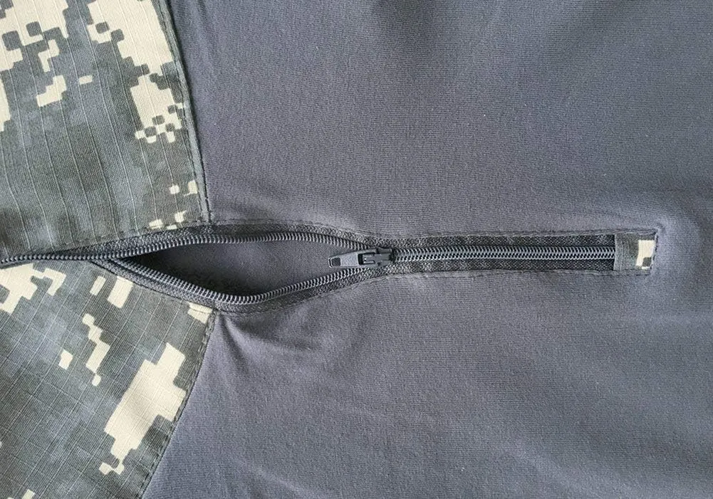 Lilychan Mens Tactical Short Sleeve Shirts Military Shirt Outdoor Shirt Tactical Combat Shirt with Zipper