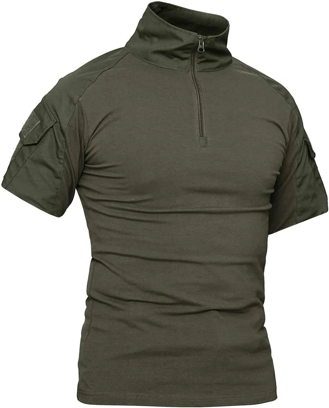 Lilychan Mens Tactical Short Sleeve Shirts Military Shirt Outdoor Shirt Tactical Combat Shirt with Zipper