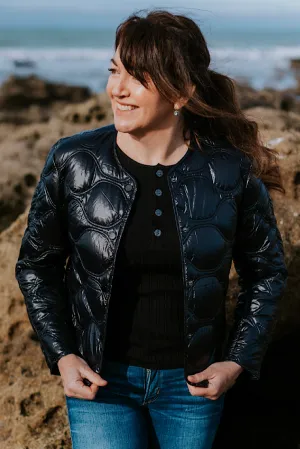 Liss Packable Down Quilted Jacket - Black