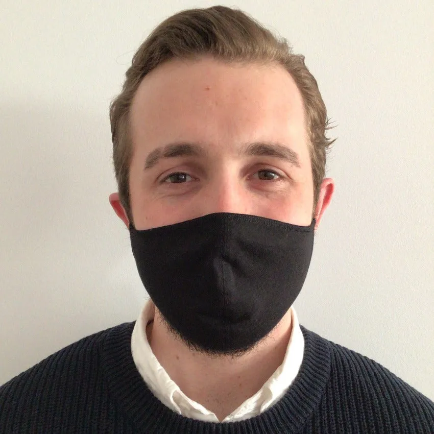 Mask | Oval | Black | M-L | 2-Layers | Soft Cotton