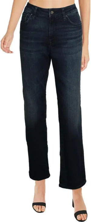 Mavi Women's Kendra High Rise Straight Boyfriend Jeans - Stretch Denim Jeans - Comfortable Jeans for Women, Machine Washable