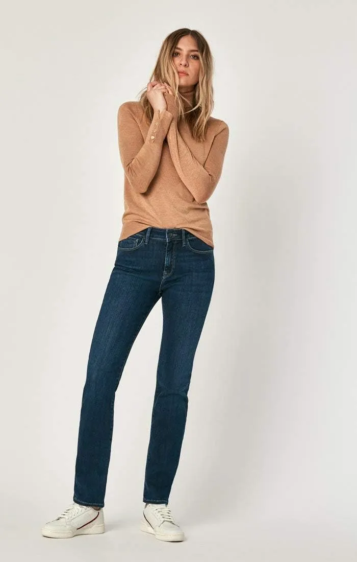 Mavi Women's Kendra High Rise Straight Boyfriend Jeans - Stretch Denim Jeans - Comfortable Jeans for Women, Machine Washable