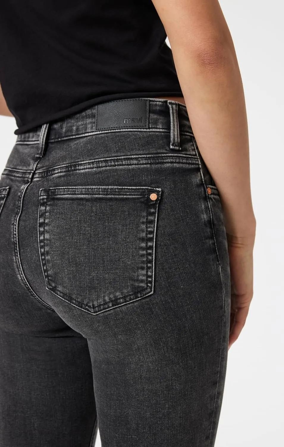 Mavi Women's Kendra High Rise Straight Boyfriend Jeans - Stretch Denim Jeans - Comfortable Jeans for Women, Machine Washable