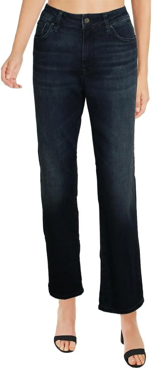 Mavi Women's Kendra High Rise Straight Boyfriend Jeans - Stretch Denim Jeans - Comfortable Jeans for Women, Machine Washable