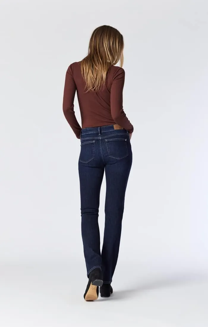 Mavi Women's Kendra High Rise Straight Boyfriend Jeans - Stretch Denim Jeans - Comfortable Jeans for Women, Machine Washable