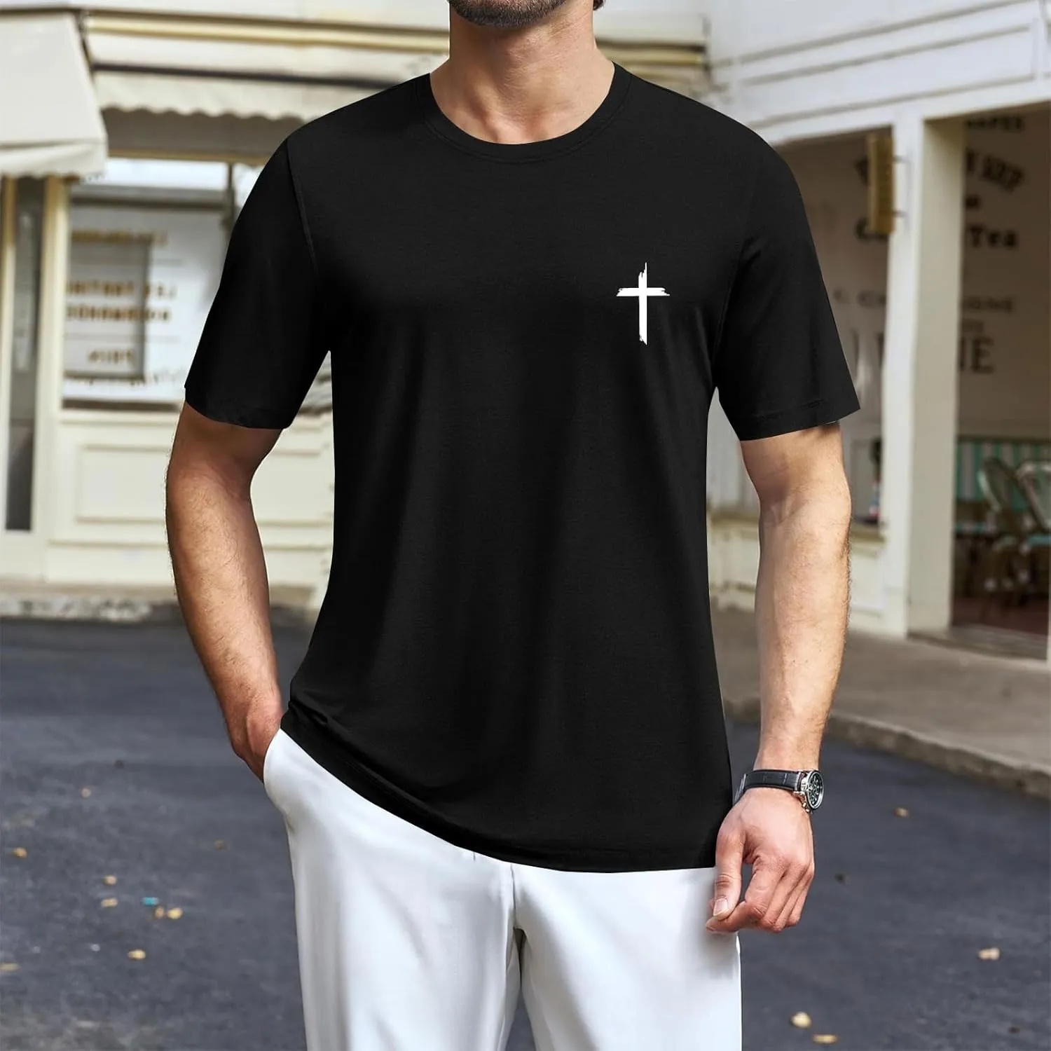 Men Basic Active T Shirt Quick Dry Outdoor Top Breathable Hiking Ready Graphic Comfort Fit Tunics