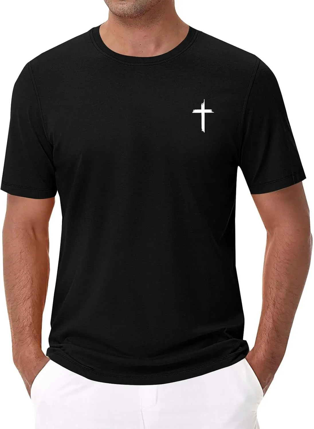 Men Basic Active T Shirt Quick Dry Outdoor Top Breathable Hiking Ready Graphic Comfort Fit Tunics