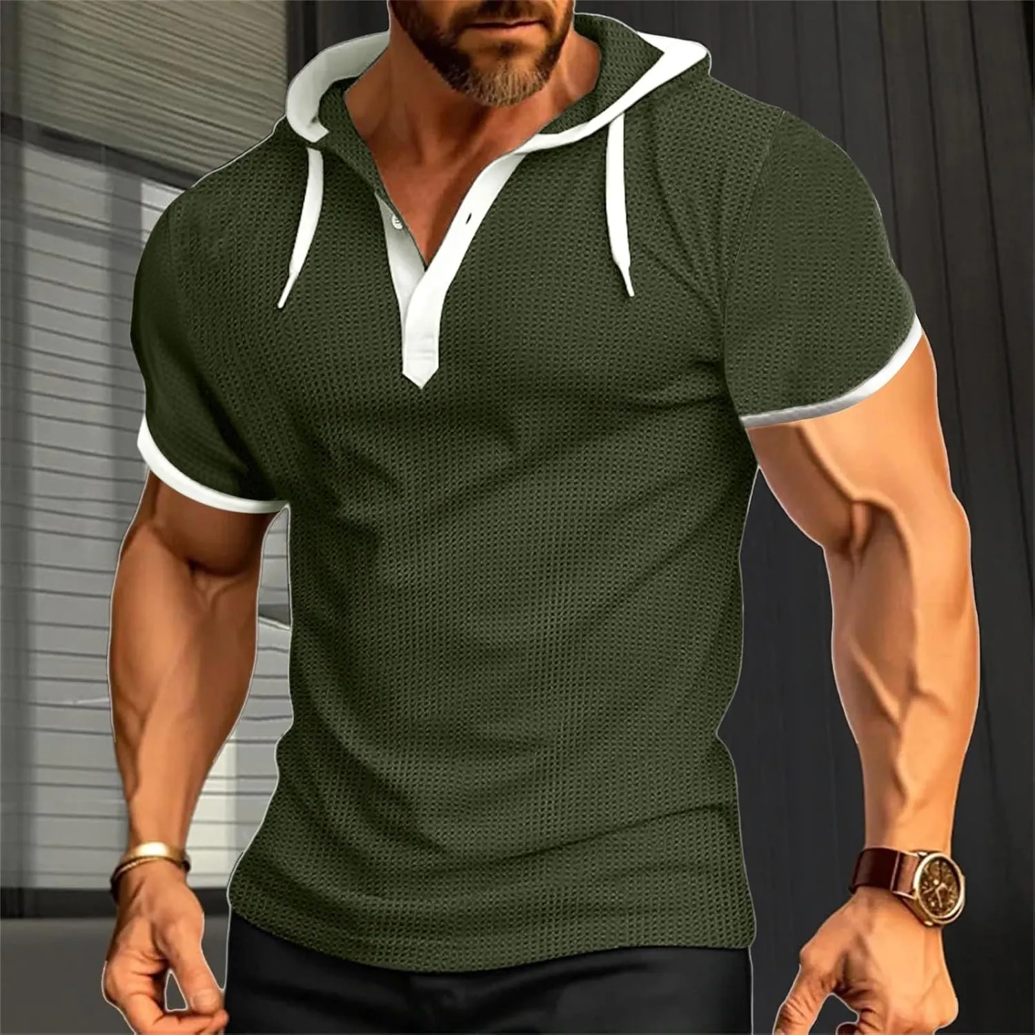 Men Essential Quick-Dry T Shirt Quick Dry Workout Top Minimalist Logo Athletic Summer Ready Tunics