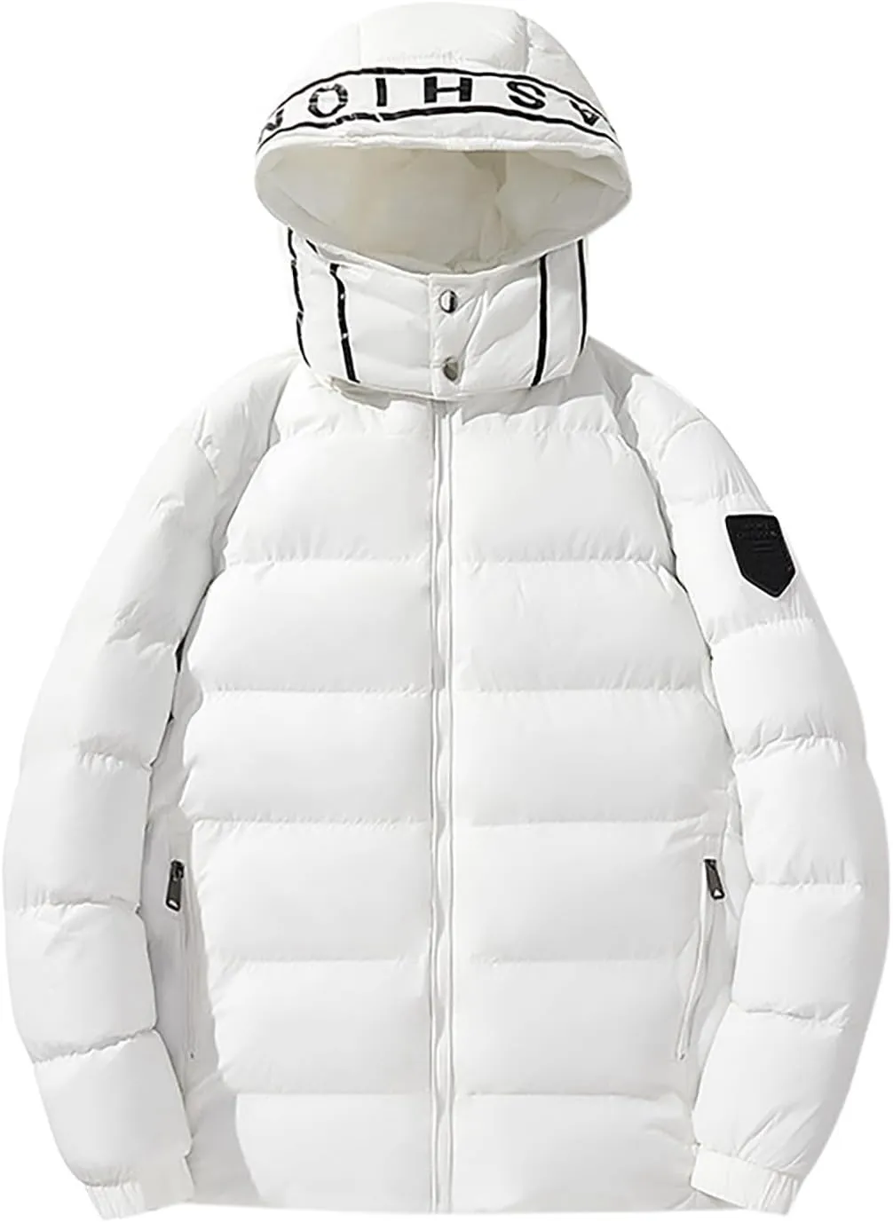 Men's Autumn And Winter Jacket Coat Leisure Plus Size Light Zip Pocket Cotton Padded Warm Soft Hooded Men Coat