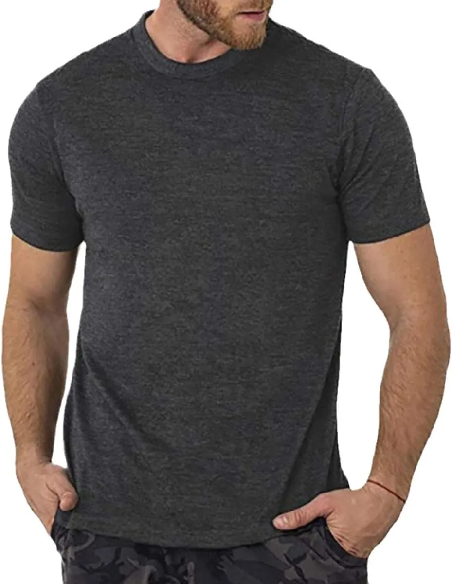 Men's Basic Shirt Breathable Quick Dry Crew Neck T-Shirt