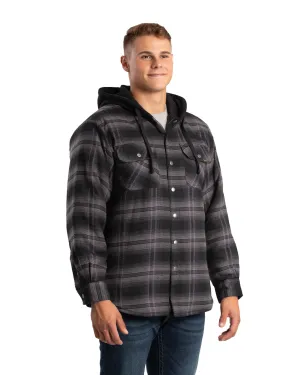 Men's Flannel Hooded Shirt Jacket
