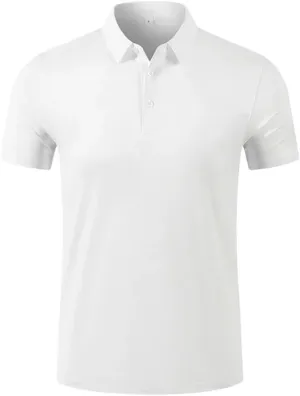 Men's Golf Polo Shirt Quick Dry Soft Golf T-Shirt Summer Top Golf Club Button T-Shirt Polo Shirt