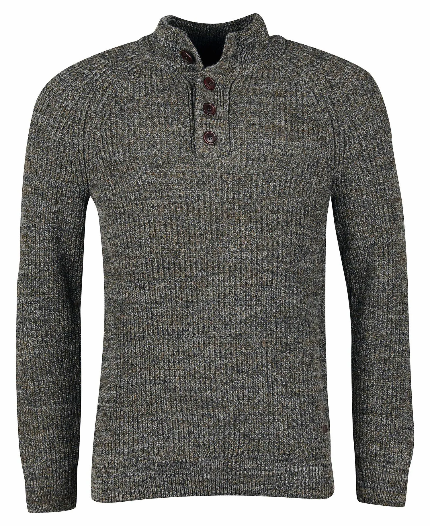 Men's Horseford Jumper - Half Button - Olive
