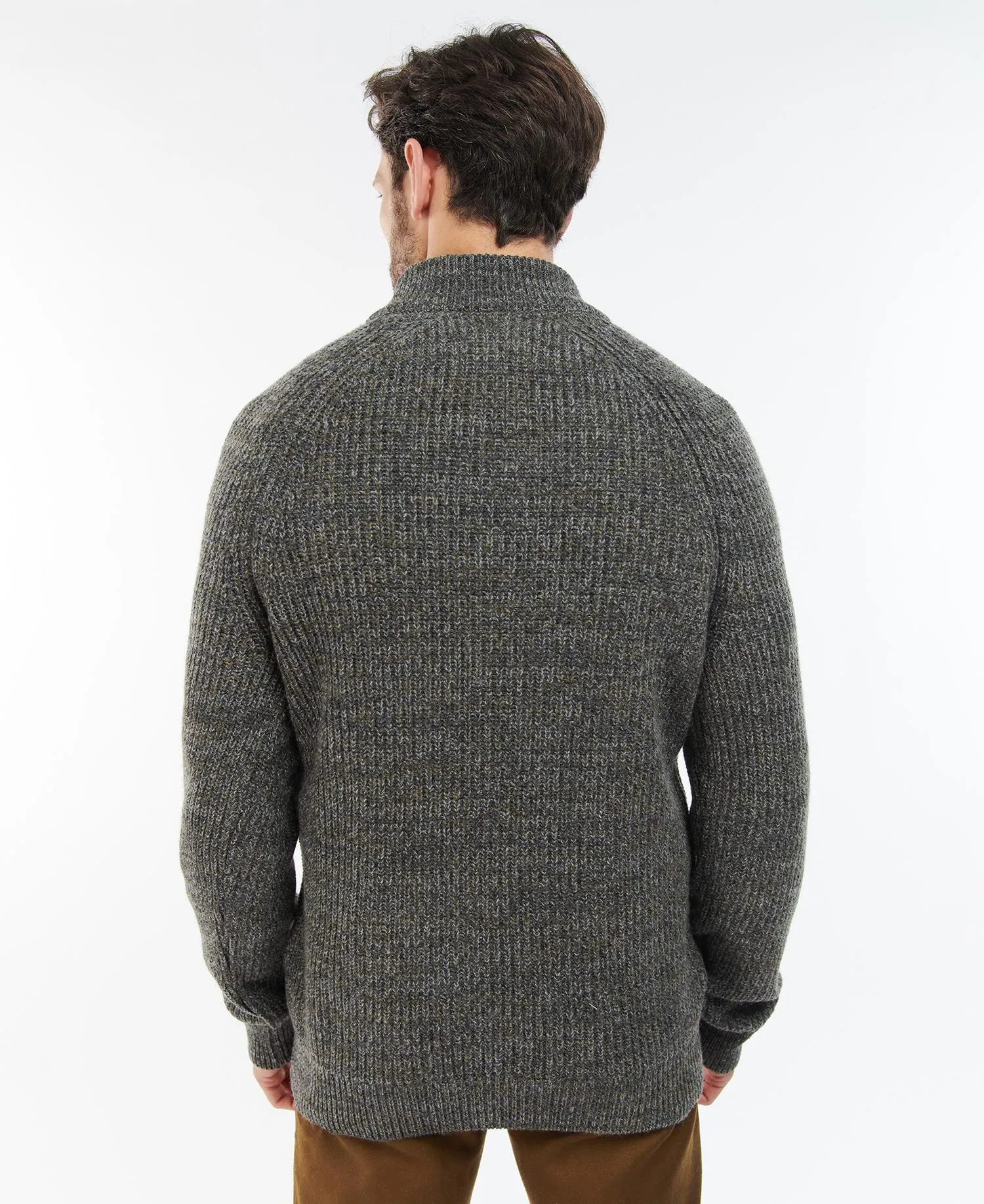 Men's Horseford Jumper - Half Button - Olive