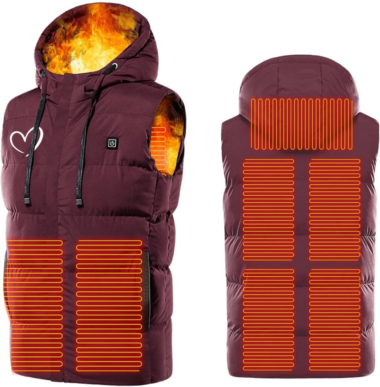 Men's Lightweight Packable Insulated Thick Padded Vest Men Warm Solid Heated Cotton Tops Pocket Casual Packable Padded