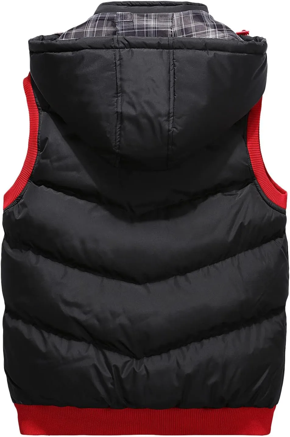 Men's Lightweight Packable Insulated Thick Padded Vest Men Warm Solid Heated Cotton Tops Pocket Casual Packable Padded