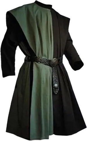 Mens Medieval Templar Tunic Renaissance Pirate Shirt Retro Cloak Cape Cosplay Halloween Robe Teutonic Top