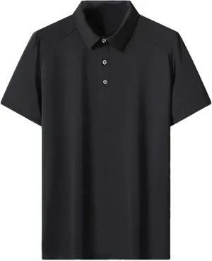 Men's Polo Shirt Quick Dry Ice Silk Sports Jogging Polo Shirts Golf Shirt Short Sleeve T-Shirt