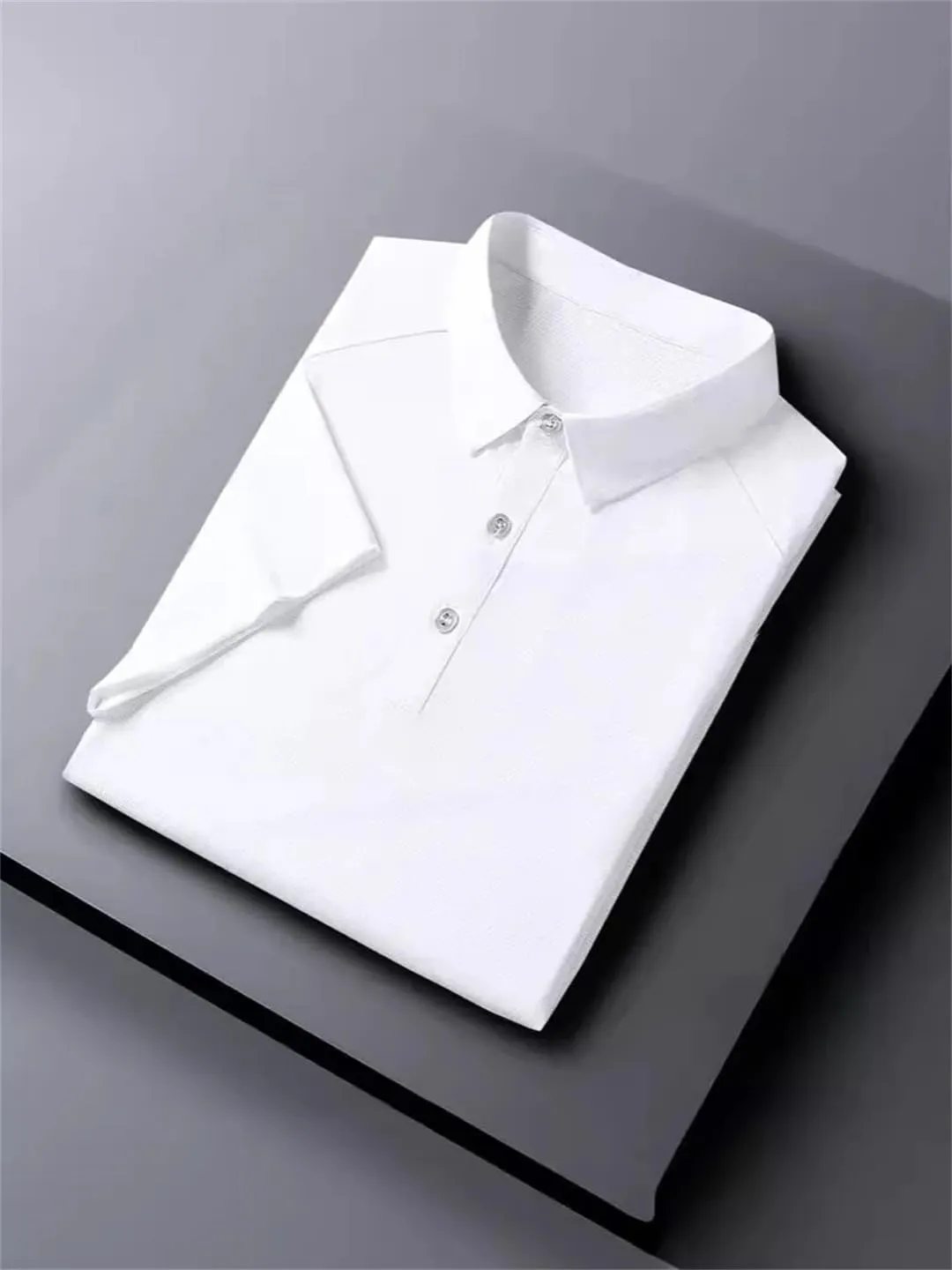 Men's Polo Shirt Quick Dry Ice Silk Sports Jogging Polo Shirts Golf Shirt Short Sleeve T-Shirt