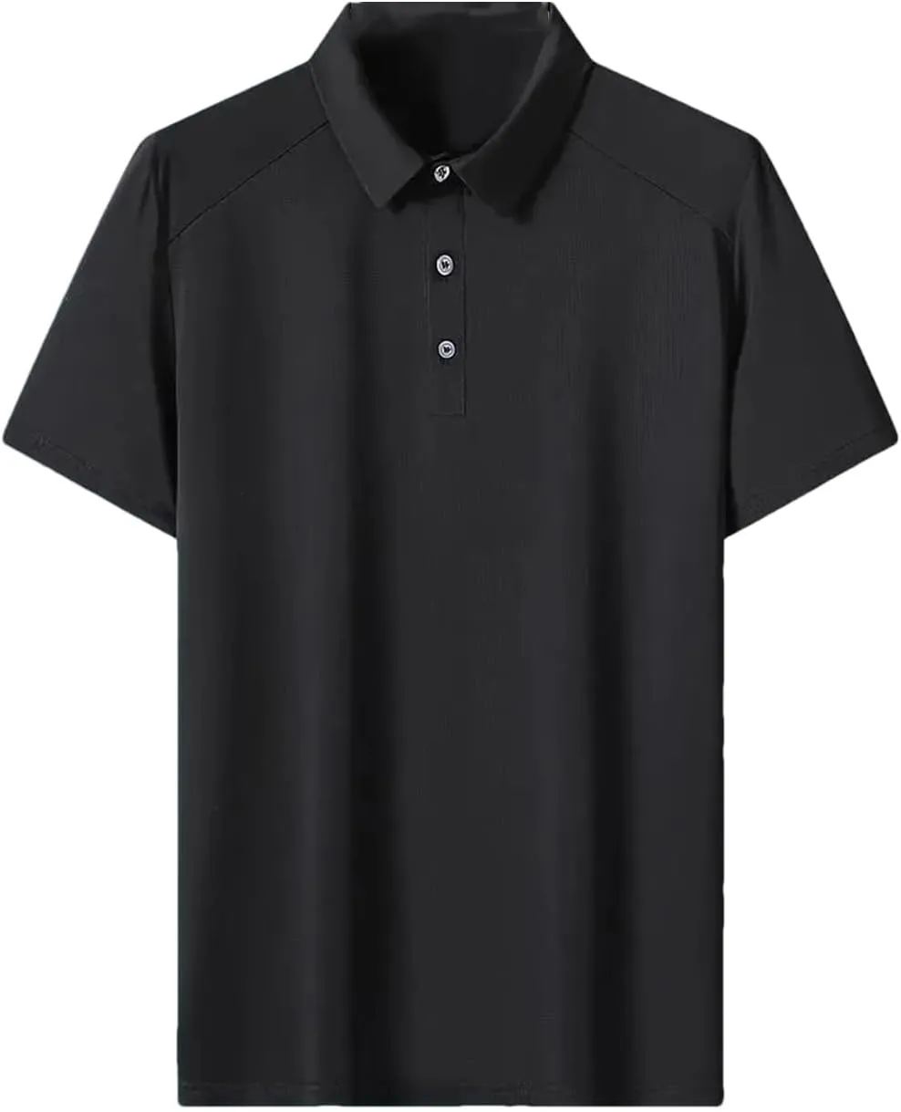 Men's Polo Shirt Quick Dry Ice Silk Sports Jogging Polo Shirts Golf Shirt Short Sleeve T-Shirt