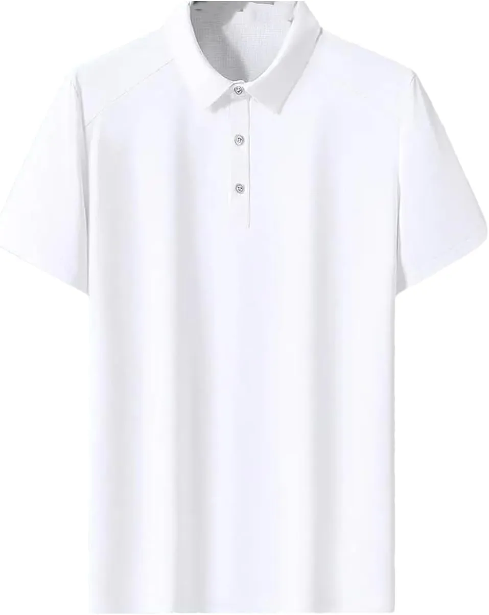 Men's Polo Shirt Quick Dry Ice Silk Sports Jogging Polo Shirts Golf Shirt Short Sleeve T-Shirt