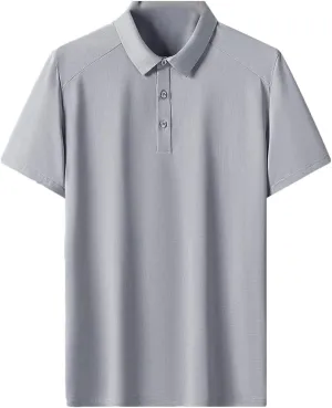 Men's Polo Shirt Quick Dry Ice Silk Sports Jogging Polo Shirts Golf Shirt Short Sleeve T-Shirt