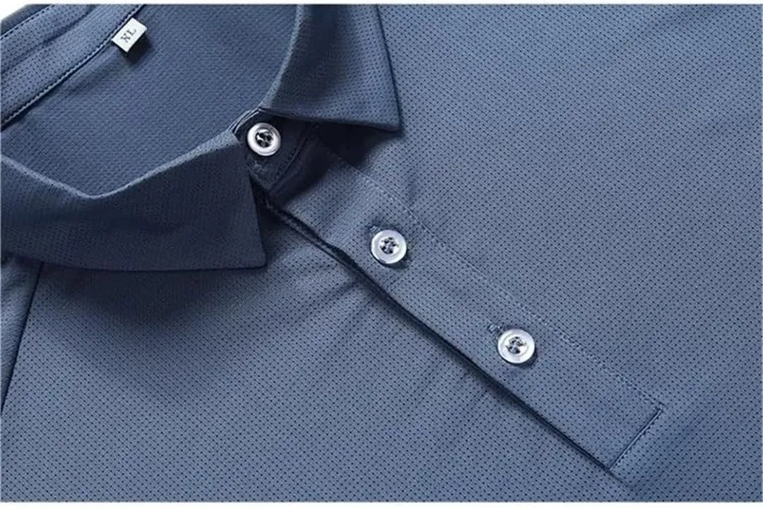Men's Polo Shirt Quick Dry Ice Silk Sports Jogging Polo Shirts Golf Shirt Short Sleeve T-Shirt