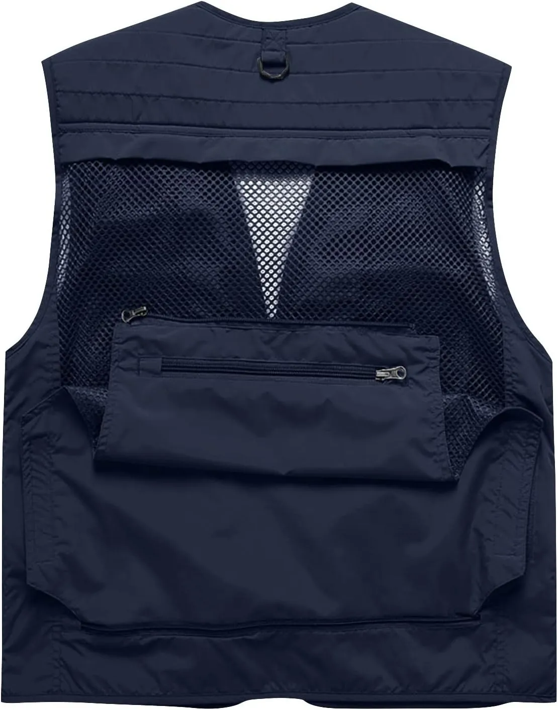 Men's Puffy Vests Multi Pocket Vest Thin Outdoor Fishing And Mountaineering Photography Breathable Tank Top, M-4XL
