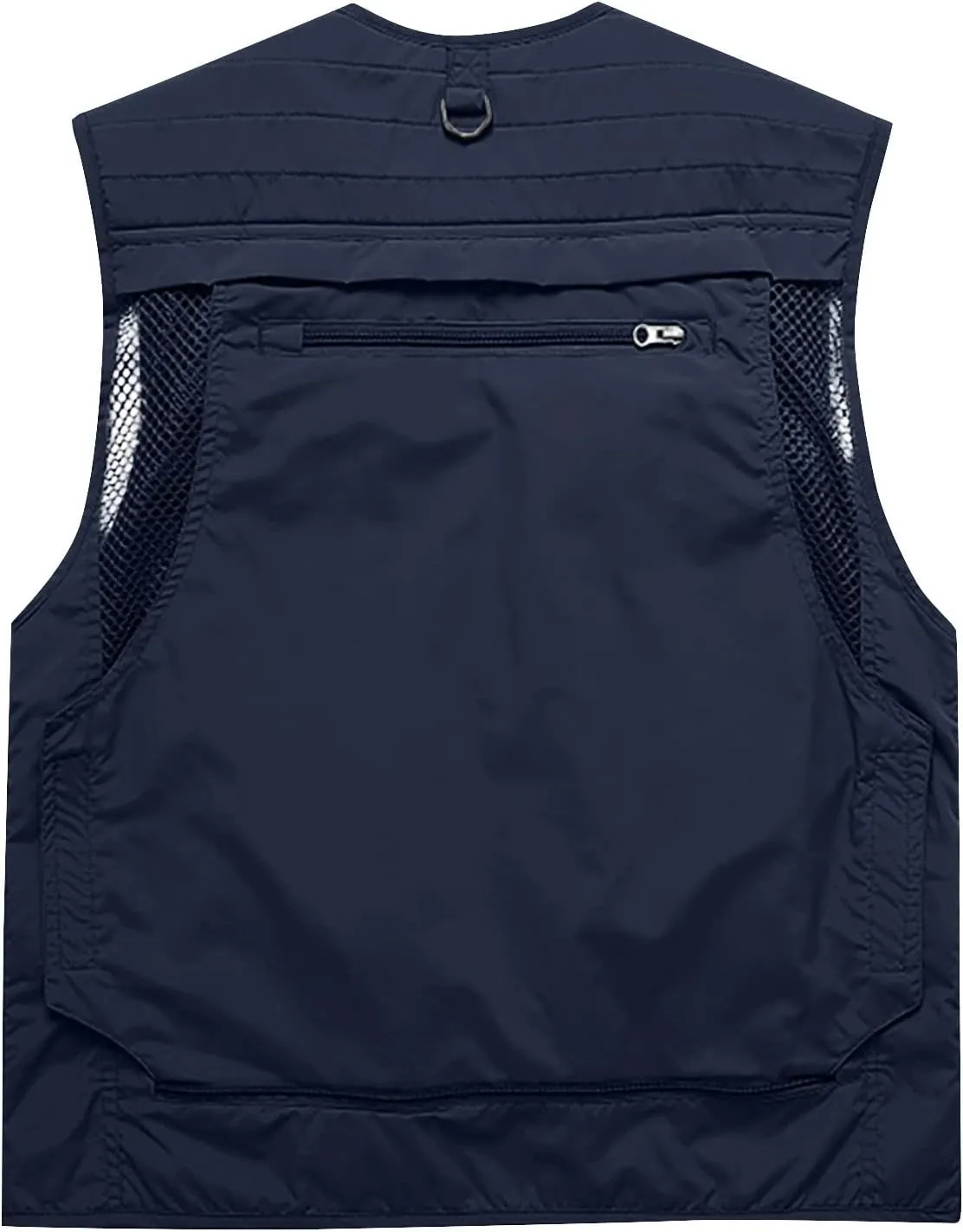 Men's Puffy Vests Multi Pocket Vest Thin Outdoor Fishing And Mountaineering Photography Breathable Tank Top, M-4XL