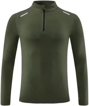 Men's Quick-Dry Shirt with Stand Collar for Autumn & Winter Sportswear,Mens Shirt,Zippered Collar Shirt