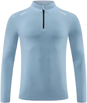 Men's Quick-Dry Shirt with Stand Collar for Autumn & Winter Sportswear,Mens Shirt,Zippered Collar Shirt