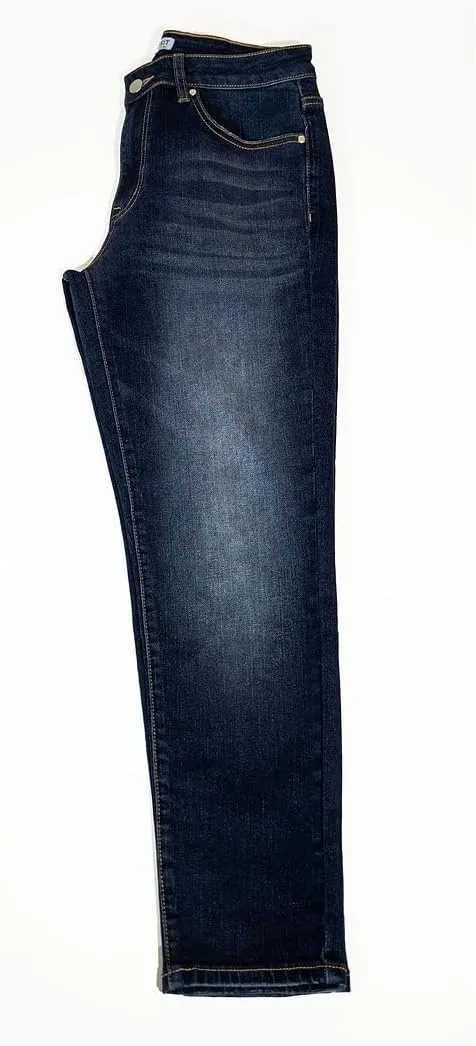 Men's Slim Fit Jeans - Mid Rise & Stretchy Denim Pants for Men - Casual Denim Jeans - Tapered Jeans for Men