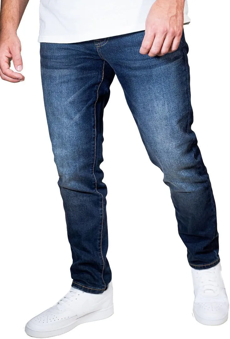 Men's Slim Fit Jeans - Mid Rise & Stretchy Denim Pants for Men - Casual Denim Jeans - Tapered Jeans for Men
