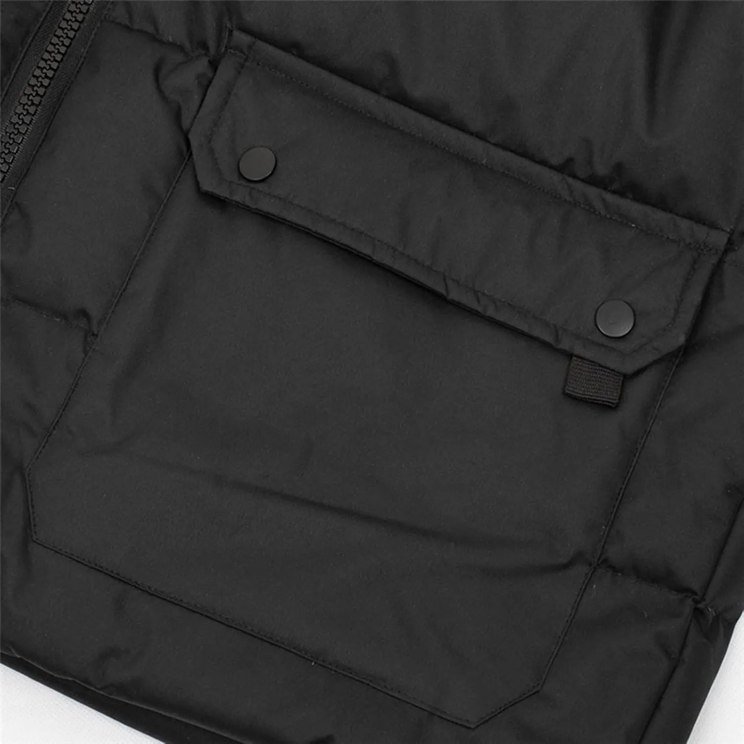 Men's Thickened Bread Cloth Faux- Hooded Letter Print Full-Zipper Padded Plus Size Cotton Coat Jacket Small Mens