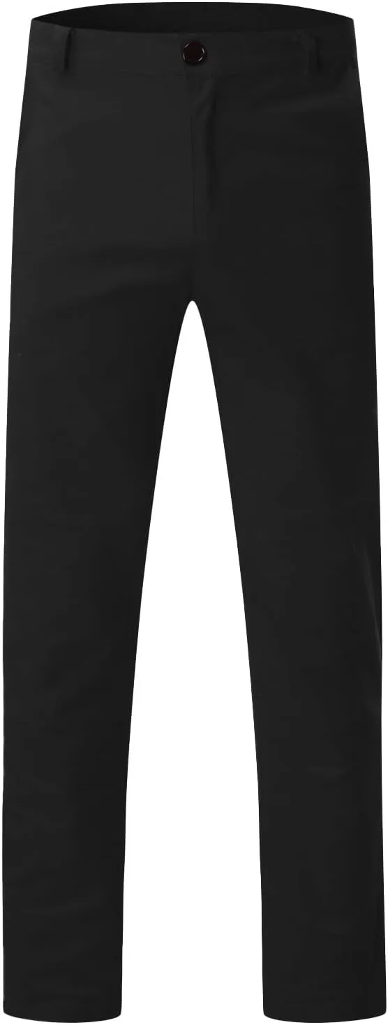 Men's Waterproof Hiking Pants Slim Fit Joggers Stretch Quick Dry Outdoor Pants with Pockets Skinny Buttoned Trousers