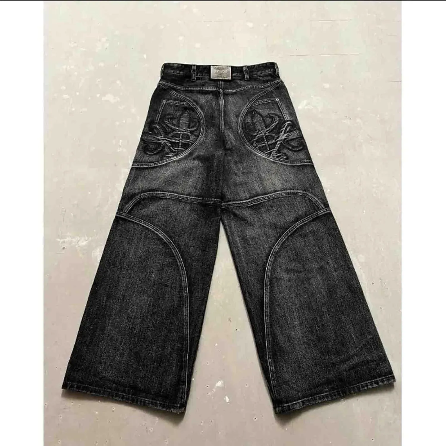 Men's Wide Leg Jeans - Women's Gothic Straight Loose Jeans