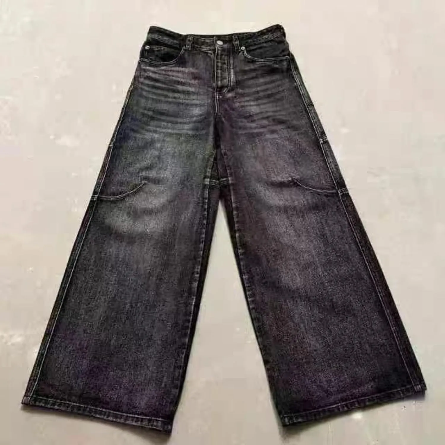 Men's Wide Leg Jeans - Women's Gothic Straight Loose Jeans