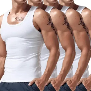 Mens Workout Tank Tops Lightweight Quick Dry Muscle Cut Shirts Moisture Wicking Sport Sleeveless Compression Shirs