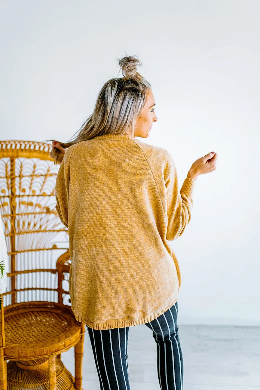 Millie Mustard Chenille Cardigan*SALE*