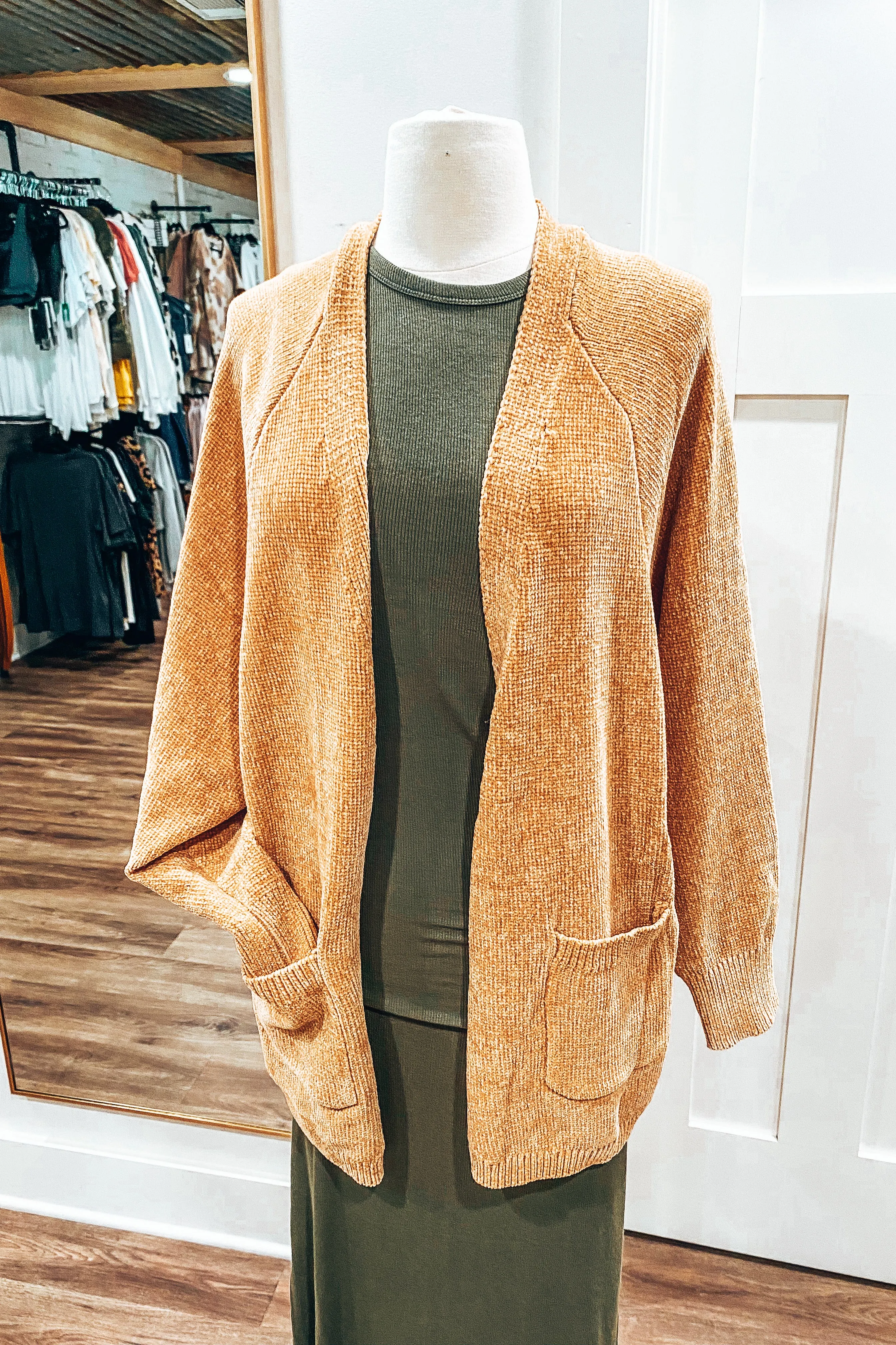 Millie Mustard Chenille Cardigan*SALE*
