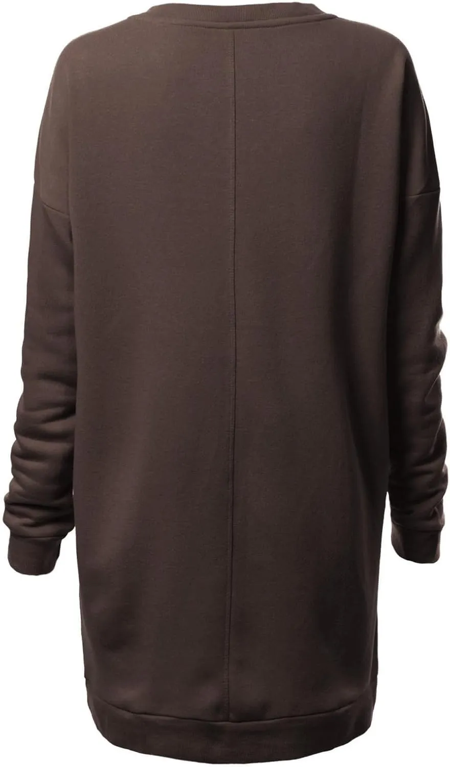 MixMatchy Women's Oversized Sweatshirts Crewneck Long Sleeve Tunic Pullover Fleece Sweater S-3X