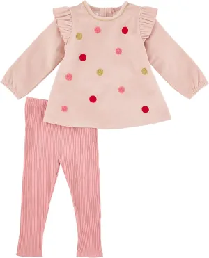 Mud Pie baby-girls Baby Girl Pink Tunic and LeggingMud Pie Baby Girl Pink Tunic And Legging