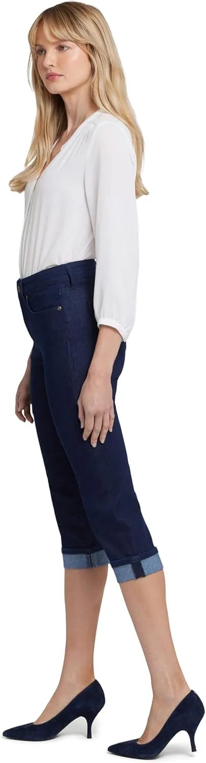NYDJ Women's Marilyn Straight Crop Cuff Jeans | Cropped Slimming Jeans